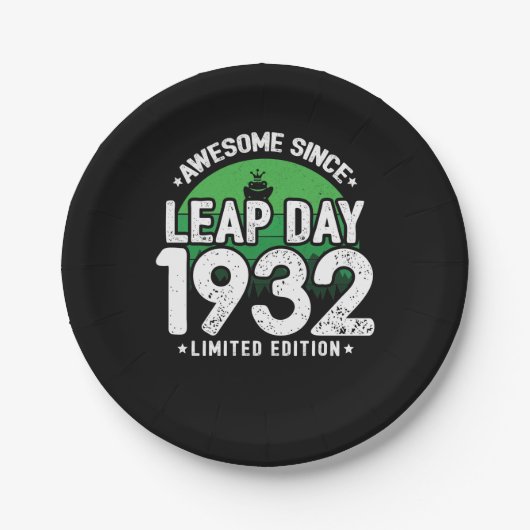 Phantastisch seit 1932 Leap Year Day Feb 29 Geburt Pappteller (Vorderseite)