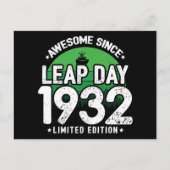 Phantastisch seit 1932 Leap Year Day Feb 29 Geburt Postkarte (Vorderseite)