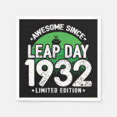 Phantastisch seit 1932 Leap Year Day Feb 29 Geburt Serviette (Vorderseite)
