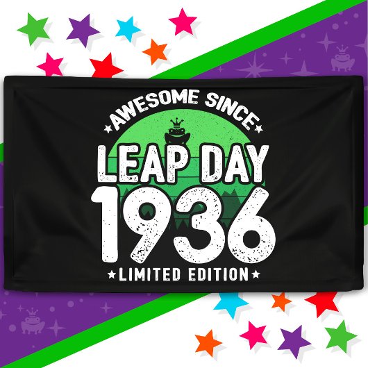Phantastisch seit 1936 Leap Year Day Feb 29 Birthd Banner