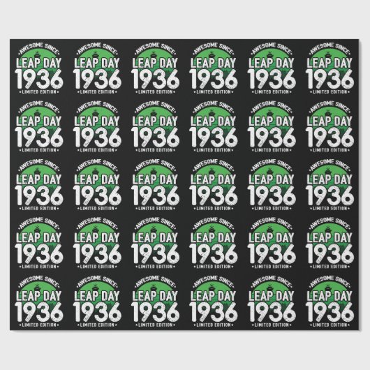 Phantastisch seit 1936 Leap Year Day Feb 29 Birthd Geschenkpapier (Flach)