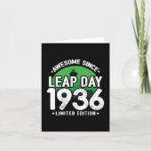 Phantastisch seit 1936 Leap Year Day Feb 29 Birthd Karte (Vorderseite)