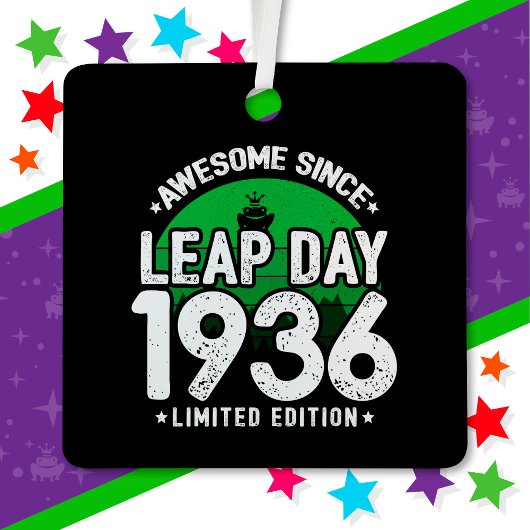 Phantastisch seit 1936 Leap Year Day Feb 29 Birthd Ornament Aus Metall