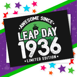 Phantastisch seit 1936 Leap Year Day Feb 29 Birthd Postkarte
