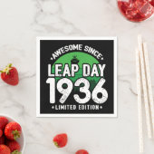 Phantastisch seit 1936 Leap Year Day Feb 29 Birthd Serviette (Beispiel)