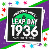 Phantastisch seit 1936 Leap Year Day Feb 29 Birthd Serviette