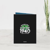 Phantastisch seit 1940 Leap Year Day Feb 29 Geburt Karte (Rückseite)