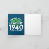 Phantastisch seit 1940 Leap Year Day Feb 29 Geburt Karte (Innenseite)
