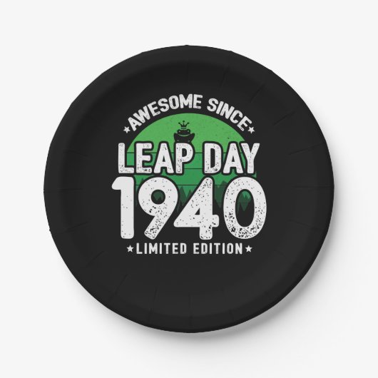 Phantastisch seit 1940 Leap Year Day Feb 29 Geburt Pappteller (Vorderseite)