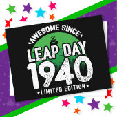 Phantastisch seit 1940 Leap Year Day Feb 29 Geburt Postkarte
