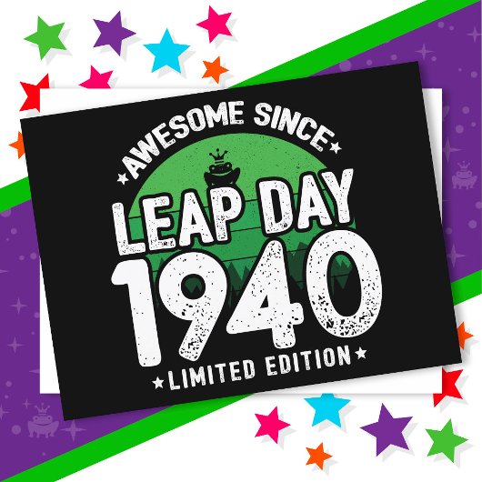 Phantastisch seit 1940 Leap Year Day Feb 29 Geburt Postkarte