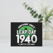 Phantastisch seit 1940 Leap Year Day Feb 29 Geburt Postkarte (Stehend Vorderseite)