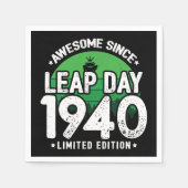 Phantastisch seit 1940 Leap Year Day Feb 29 Geburt Serviette (Vorderseite)