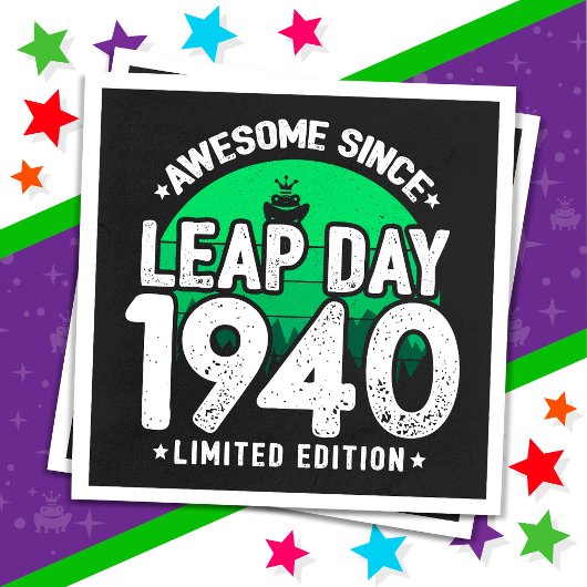 Phantastisch seit 1940 Leap Year Day Feb 29 Geburt Serviette