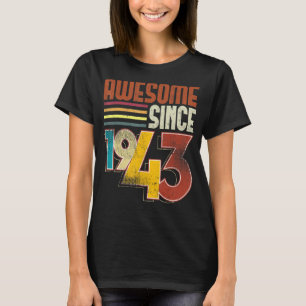 Phantastisch Seit 1943 80. Geburtstag Retro Vintag T-Shirt
