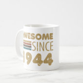 Phantastisch seit 1944 80. Geburtstag Kaffeetasse (Vorderseite Links)