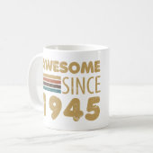 Phantastisch seit 1945 80. Geburtstag Kaffeetasse (Vorderseite Links)