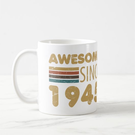 Phantastisch seit 1945 80. Geburtstag Kaffeetasse (Links)