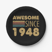 Phantastisch seit 1948 75. Geburtstag Pappteller (Vorderseite)