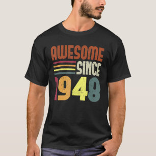 Phantastisch Seit 1948 75. Geburtstag Retro Vintag T-Shirt