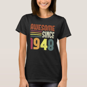 Phantastisch Seit 1948 75. Geburtstag Retro Vintag T-Shirt