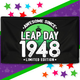 Phantastisch seit 1948 Leap Year Day Feb 29 Birthd Banner