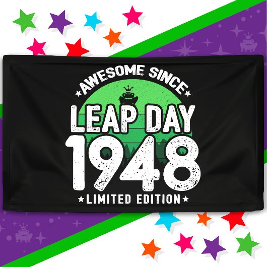 Phantastisch seit 1948 Leap Year Day Feb 29 Birthd Banner