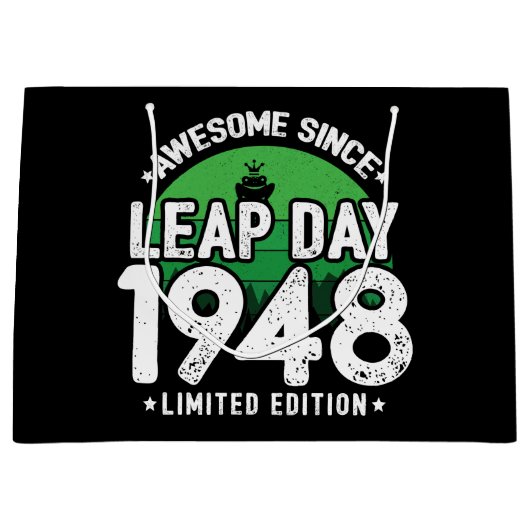 Phantastisch seit 1948 Leap Year Day Feb 29 Birthd Große Geschenktüte (Vorderseite)