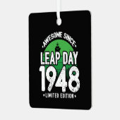 Phantastisch seit 1948 Leap Year Day Feb 29 Birthd Ornament Aus Metall (Vorderseite links)