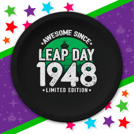 Phantastisch seit 1948 Leap Year Day Feb 29 Birthd Pappteller