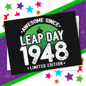 Phantastisch seit 1948 Leap Year Day Feb 29 Birthd Postkarte