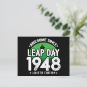 Phantastisch seit 1948 Leap Year Day Feb 29 Birthd Postkarte (Stehend Vorderseite)