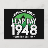 Phantastisch seit 1948 Leap Year Day Feb 29 Birthd Postkarte (Vorderseite)