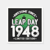 Phantastisch seit 1948 Leap Year Day Feb 29 Birthd Serviette (Vorderseite)