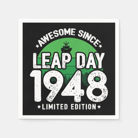 Phantastisch seit 1948 Leap Year Day Feb 29 Birthd Serviette (Vorderseite)