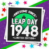 Phantastisch seit 1948 Leap Year Day Feb 29 Birthd Serviette