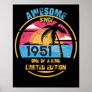 phantastisch seit 1951 71. Geburtstag Poster
