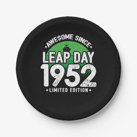 Phantastisch seit 1952 Leap Year Day Feb 29 Geburt Pappteller (Vorderseite)