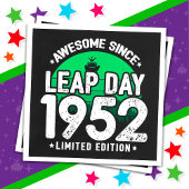 Phantastisch seit 1952 Leap Year Day Feb 29 Geburt Serviette