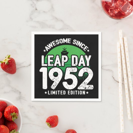 Phantastisch seit 1952 Leap Year Day Feb 29 Geburt Serviette (Beispiel)
