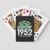 Phantastisch seit 1952 Leap Year Day Feb 29 Geburt Spielkarten (Rückseite)