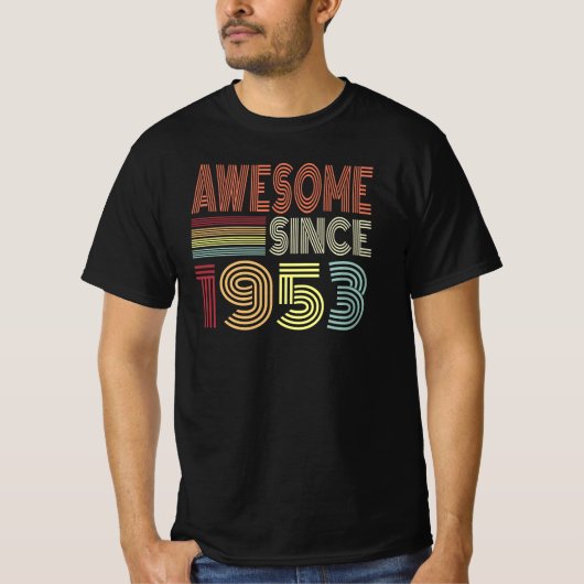Phantastisch seit 1953 Retro Geboren 1953 Geburtst T-Shirt (Vorderseite)