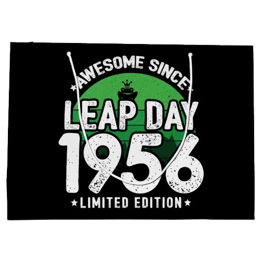 Phantastisch seit 1956 Leap Year Day Feb 29 Birthd Große Geschenktüte (Rückseite)