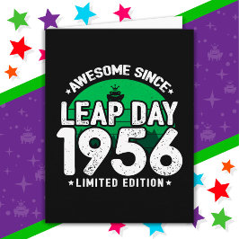 Phantastisch seit 1956 Leap Year Day Feb 29 Birthd Karte