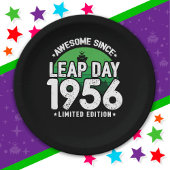 Phantastisch seit 1956 Leap Year Day Feb 29 Birthd Pappteller