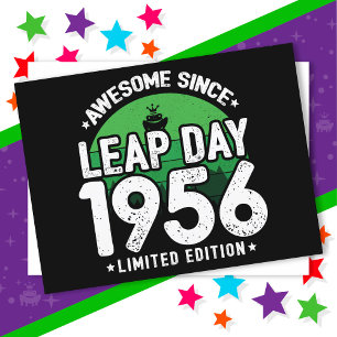 Phantastisch seit 1956 Leap Year Day Feb 29 Birthd Postkarte