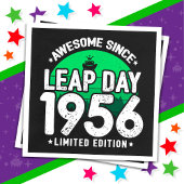 Phantastisch seit 1956 Leap Year Day Feb 29 Birthd Serviette