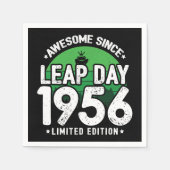 Phantastisch seit 1956 Leap Year Day Feb 29 Birthd Serviette (Vorderseite)