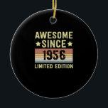 Phantastisch seit 1956 Retro 66 Jahre alt Geburtst Keramik Ornament<br><div class="desc">1</div>