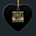 Phantastisch seit 1957 Retro 65 Jahre alt Geburtst Keramik Ornament<br><div class="desc">1</div>